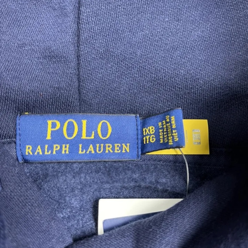 Polo Ralph Lauren Polo Bear Fleece Hoodie Navy 1XB 2XB Big & Tall - Picture 8 of 9